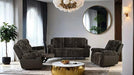 Dionysus Manual Reclining Loveseat Brown - Furniture House (VA)