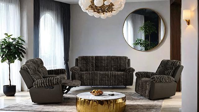 Dionysus Manual Reclining Loveseat Brown - Furniture House (VA)