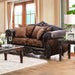 ELPIS Brown/Espresso Love Seat - Furniture House (VA)