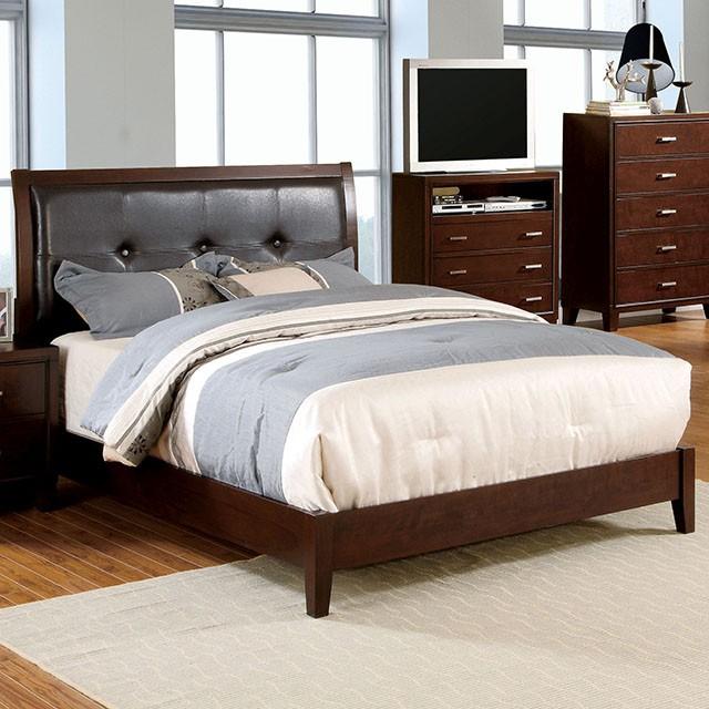Enrico Bed Brown, Grey, & Black - Furniture House (VA)