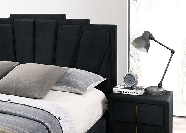 Florizel Bed Black & Red - Furniture House (VA)
