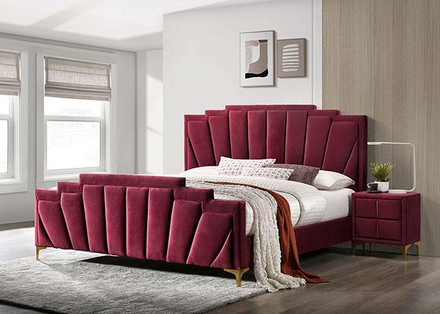 Florizel Bed Black & Red - Furniture House (VA)
