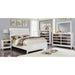 Golva E.King & Queen Bed White & Silver - Furniture House (VA)