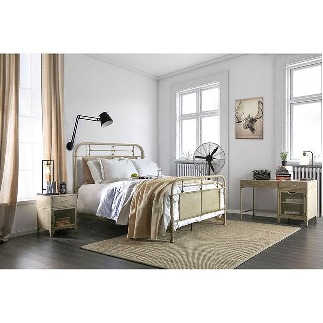 Haldus Cal.King, E.King, & Twin Bed White, Ivory, & Red - Furniture House (VA)