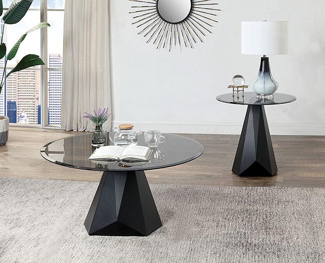 BISHOP End Table, Black/Gray - Furniture House (VA)