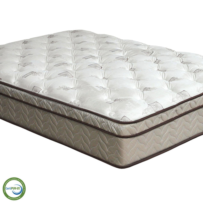 Lilium White/Brown 13" Euro Pillow Top Mattress, E.King - Furniture House (VA)