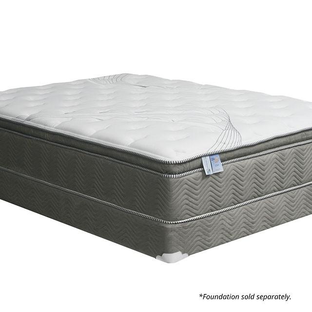 STORMIN White/Gray 13" Euro Pillow Top Mattress, Full - Furniture House (VA)
