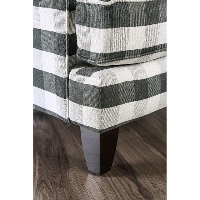 Patricia Ivory/Black Stripe Chair - Furniture House (VA)