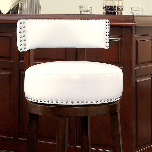 SHIRLEY Dark Oak/White 29" Bar Stool - Furniture House (VA)