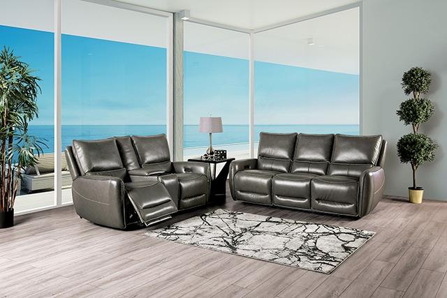 PHINEAS Power Sofa, Gray - Furniture House (VA)