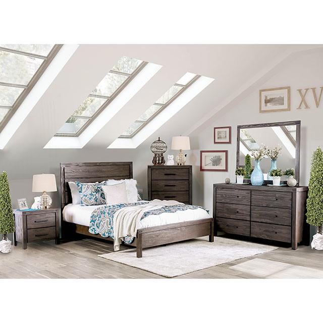 Rexburg Wire-Brushed Rustic Brown E.King & Full Bed - Furniture House (VA)