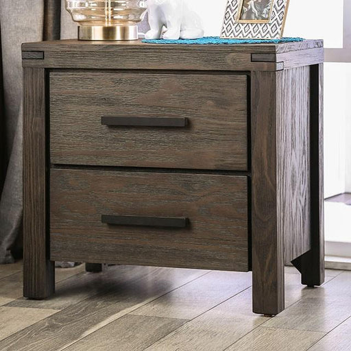 Rexburg Wire-Brushed Rustic Brown Night Stand - Furniture House (VA)