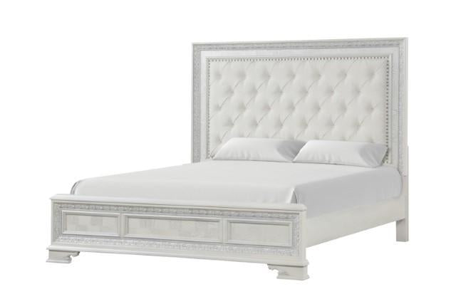 Stella Mia 4 Pc 5 Pc Queen Bedroom Set White - Furniture House (VA)