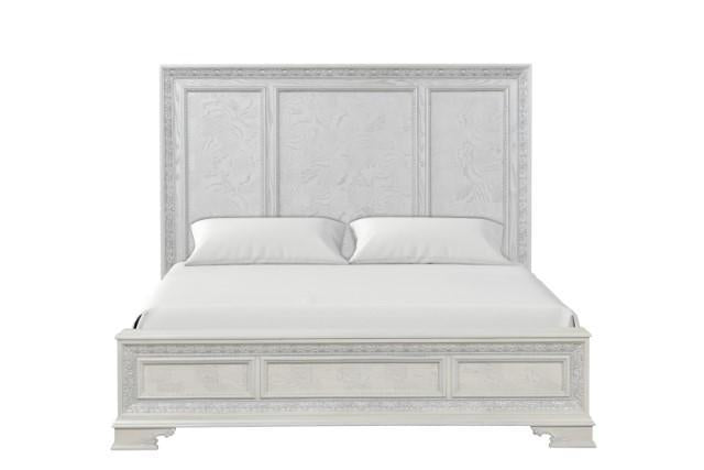 Stella Mia 4 Pc 5 Pc Queen Bedroom Set White - Furniture House (VA)