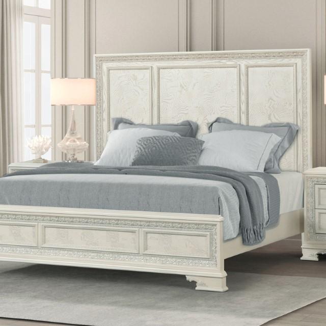 Stella Mia 4 Pc 5 Pc Queen Bedroom Set White - Furniture House (VA)