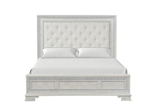 Stella Mia 4 Pc 5 Pc Queen Bedroom Set White - Furniture House (VA)