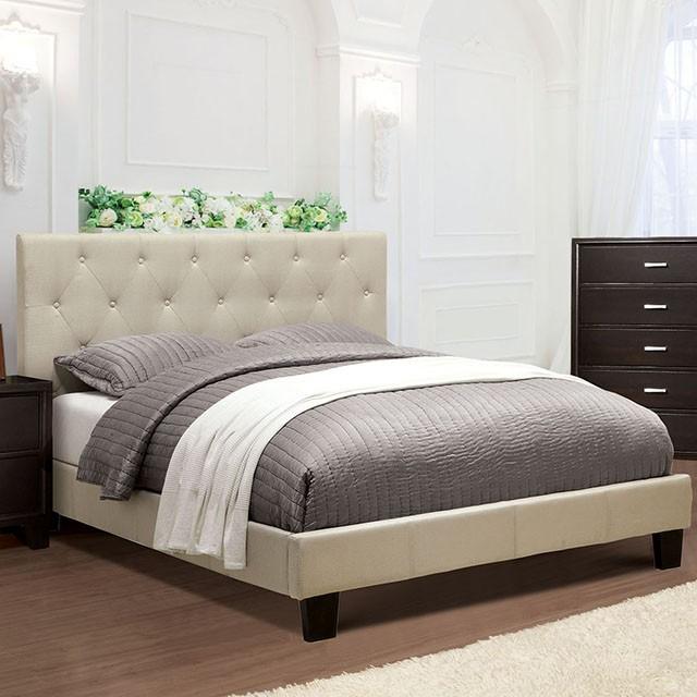 LEEROY Queen & Twin Bed Ivory & Gray - Furniture House (VA)