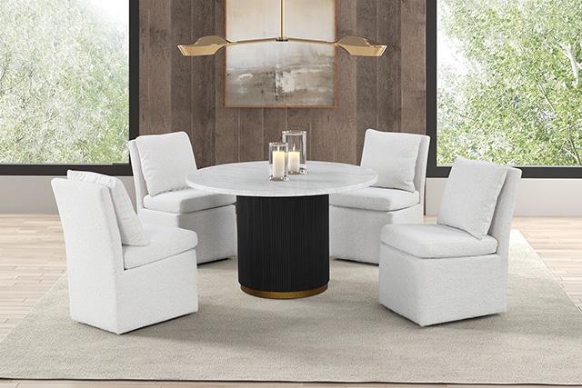 Varde 5 Pc Dining Table Set White