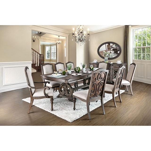 ARCADIA Rustic Natural Tone, Ivory Dining Table - Furniture House (VA)