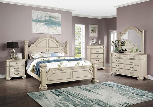 Pamphilos 4 & 5 Piece Queen Bedroom Set Gray & White - Furniture House (VA)