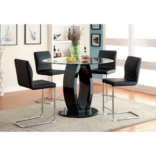 LODIA II Black Round Counter Ht. Table - Furniture House (VA)