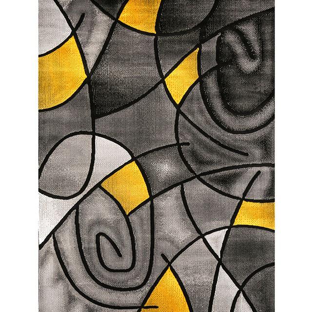 Sivas Charcoal Yellow 8' X 10' Area Rug - Furniture House (VA)