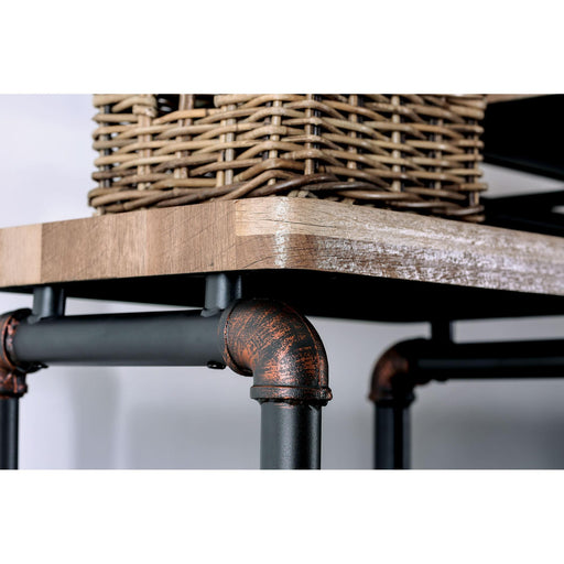 Kebbyll Antique Black/Natural Tone Pier Cabinet - Furniture House (VA)