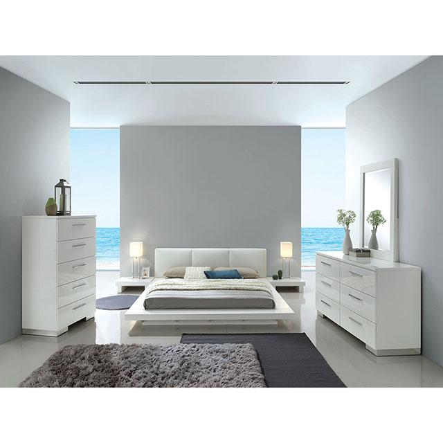 Christie Glossy White Mirror - Furniture House (VA)