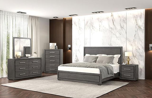Crowthorne E.King & Queen Bed Grey & White - Furniture House (VA)