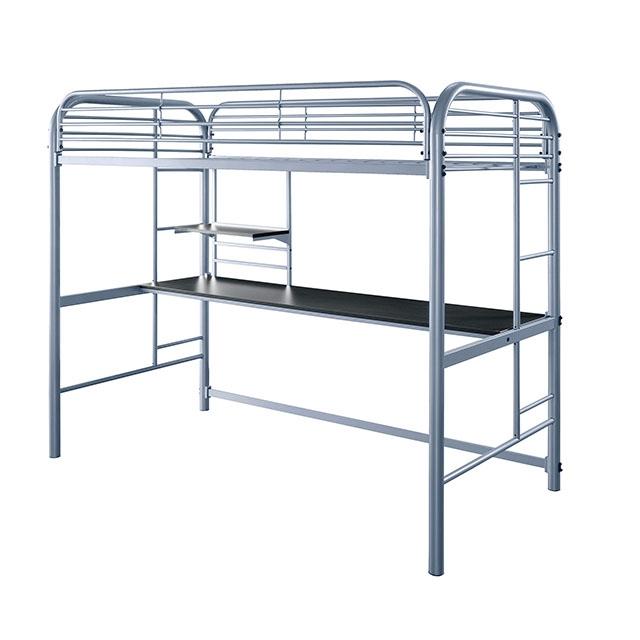 Opal Iii Black & Silver Twin Loft Bed - Furniture House (VA)