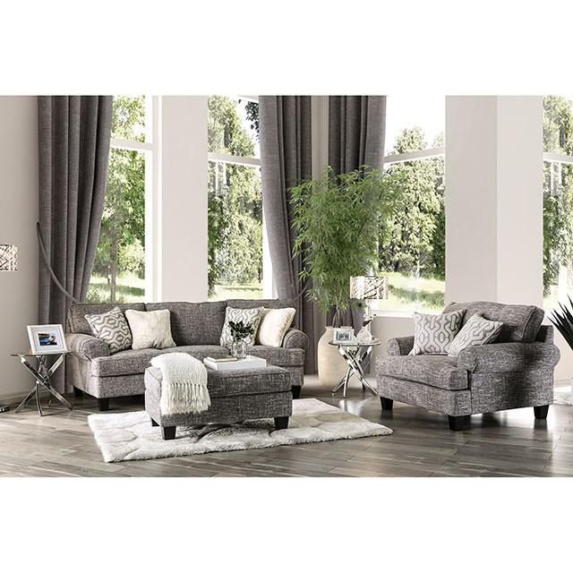 Pierpont Gray Ottoman - Furniture House (VA)