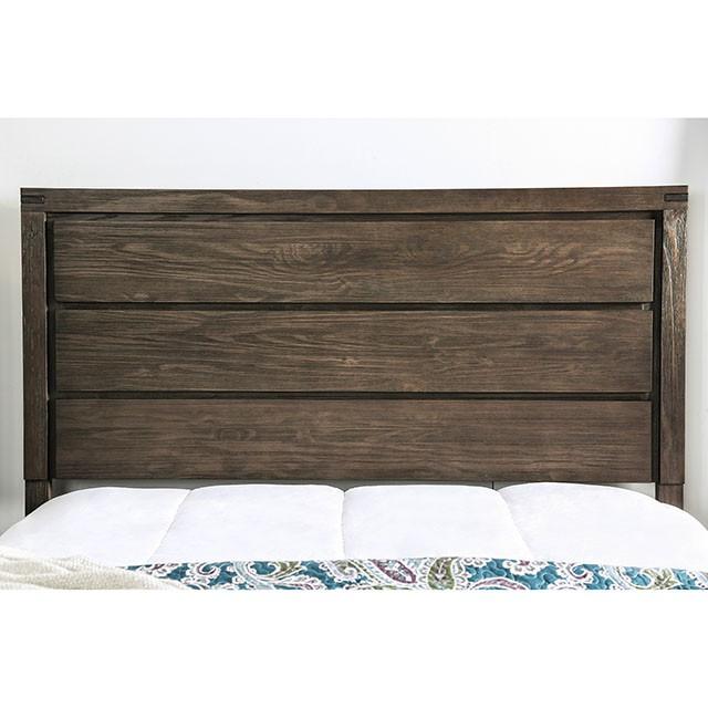 Rexburg Wire-Brushed Rustic Brown E.King & Full Bed - Furniture House (VA)