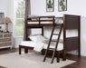 STAMOS Full/Full, Twin/Full, & Twin/twin Bunk Bed, Walnut - Furniture House (VA)