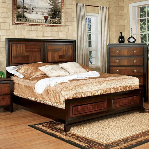 Patra Acacia/Walnut Queen Bed - Furniture House (VA)