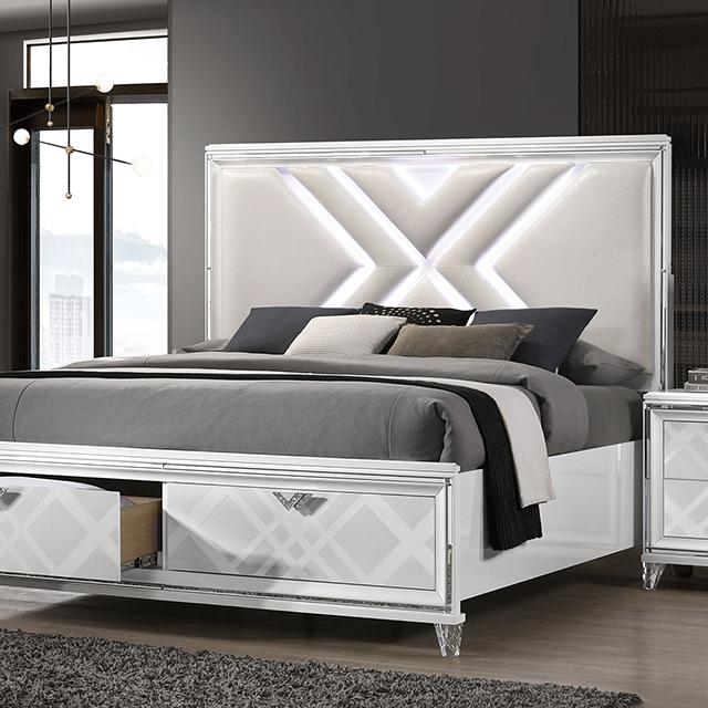 Emmeline 4 & 5 Piece Queen Bedroom Set Gray & White - Furniture House (VA)