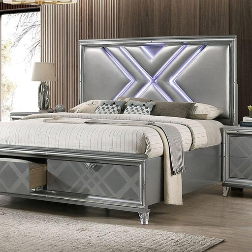 Emmeline 4 & 5 Piece Queen Bedroom Set Gray & White - Furniture House (VA)