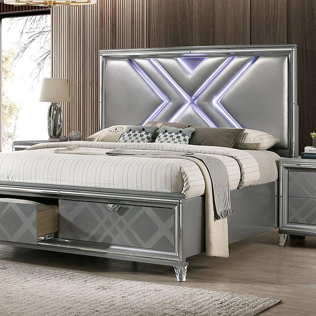 Emmeline 4 & 5 Piece Queen Bedroom Set Gray & White - Furniture House (VA)