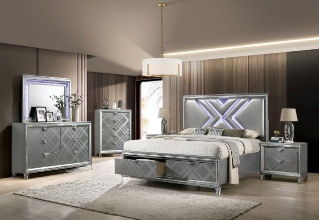 Emmeline 4 & 5 Piece Queen Bedroom Set Gray & White - Furniture House (VA)