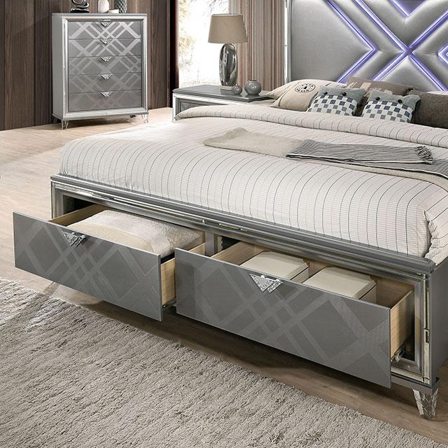 Emmeline 4 & 5 Piece Queen Bedroom Set Gray & White - Furniture House (VA)
