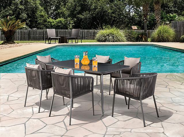 Tushari 8 Pc. Outdoor Dining Set - Furniture House (VA)