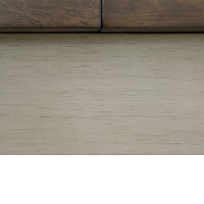 Farmington Rectangular Dining Table in Medium Brown and Washed Stone