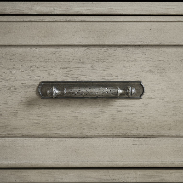 Farmington 2-Drawer Nightstand with USB in Medium Brown and Washed Stone