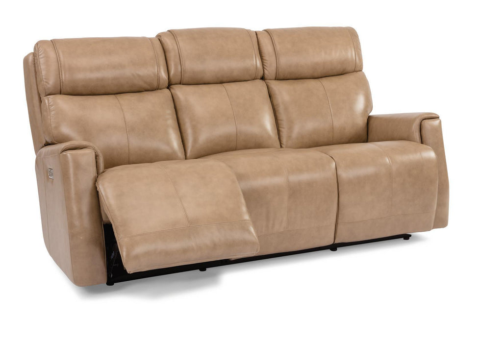 Flexsteel Latitudes Holton Leather Power Reclining Sofa w/Power Headrests