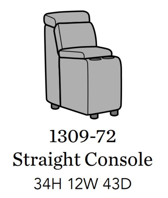 Flexsteel Latitudes Astra Leather Straight Console