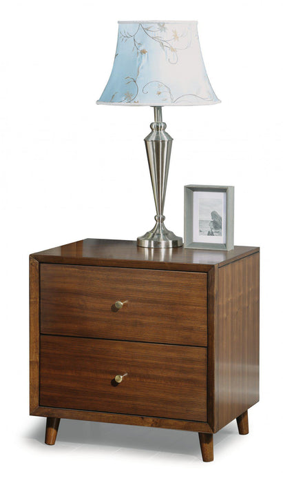 Flexsteel Wynwood Ludwig Night Stand in Medium Brown