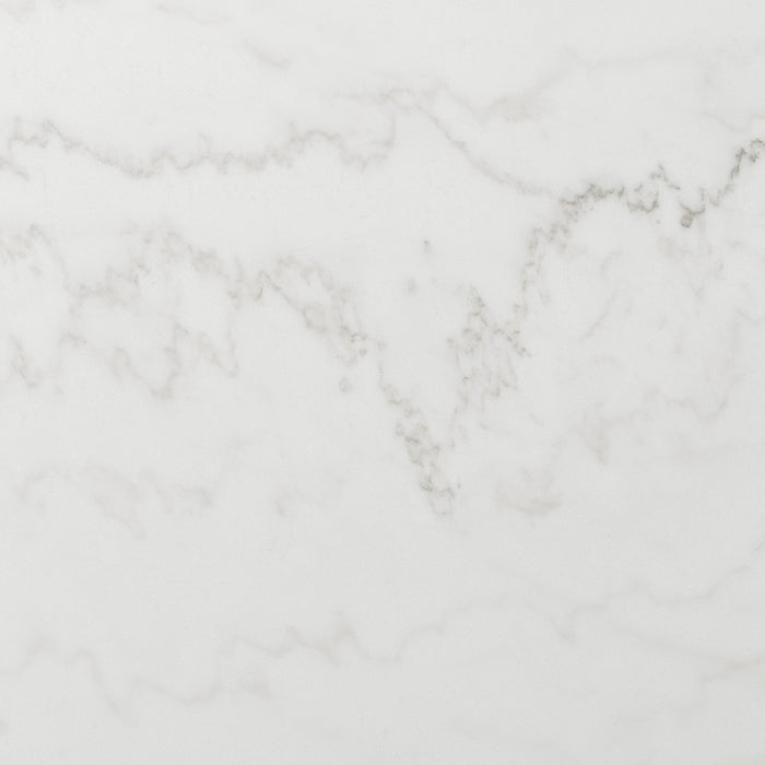 Francesca White Marble Square 5PC Counter Height Dining Set-Table & Four Black PU Chairs