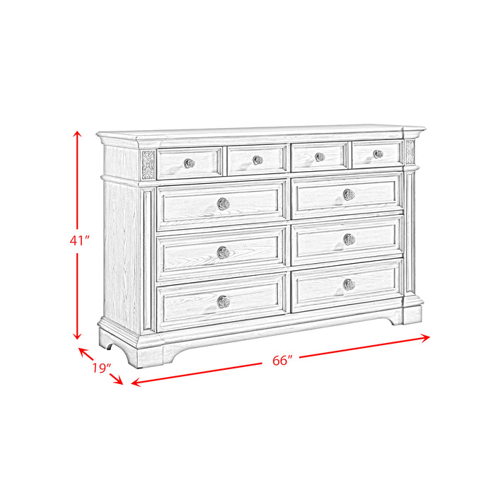 Glenmore 8-Drawer Dresser in Aged Grey - Furniture House (VA)