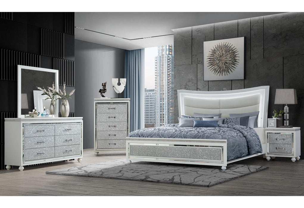 COLLETE WHITE KING BED GROUP - Furniture House (VA)