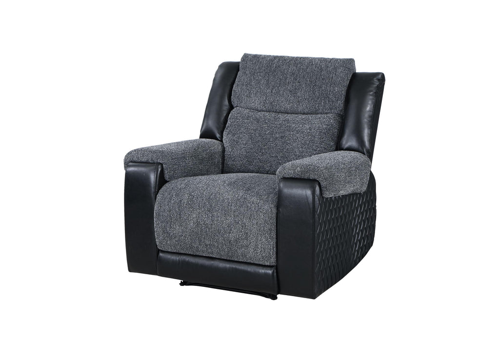 U5914 GREY/BLACK RECLINER