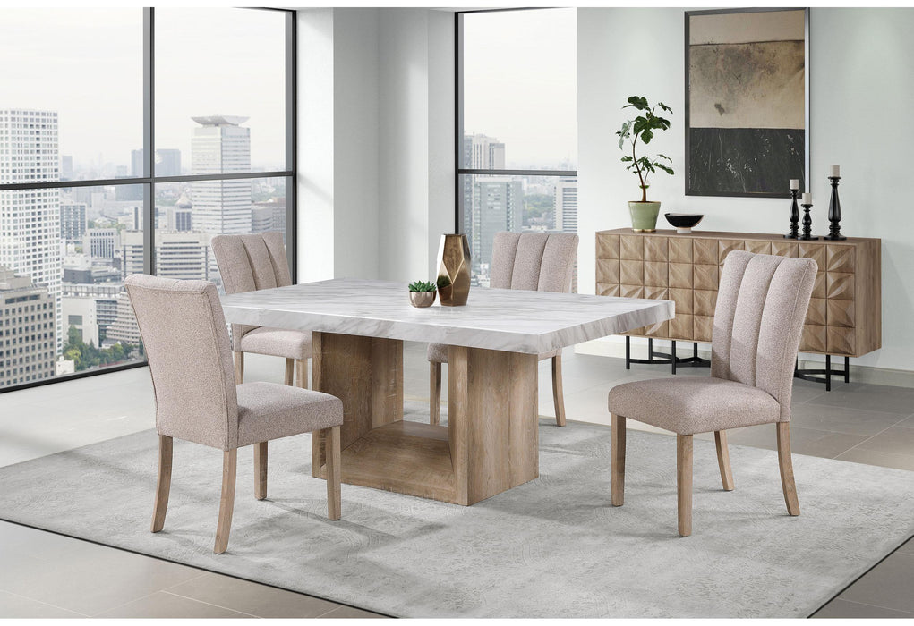 D02 NATURAL DINING TABLE + 6 D8683 DINING CHAIRS - Furniture House (VA)